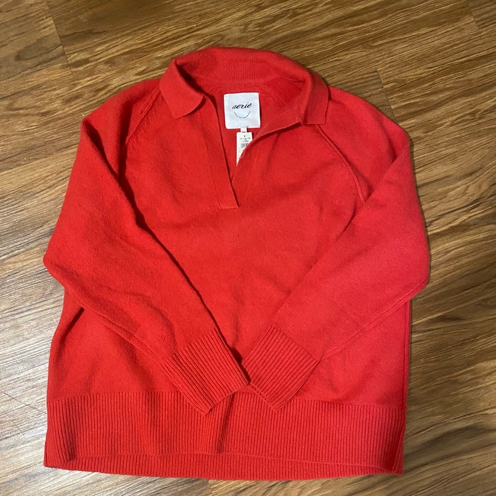 Aerie unReal Polo Sweater